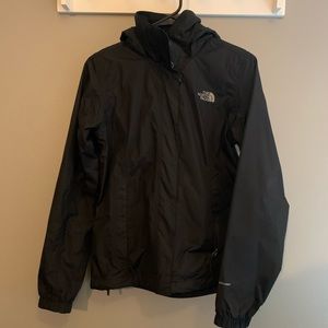 Black North Face windbreaker